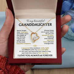 To My Beautiful Granddaughter - Forever Love Necklace Gift Set - SS514V4