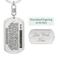 To My Granddaughter | Remember Whose Granddaughter You Are | Personalized Keychain - SS293GDT