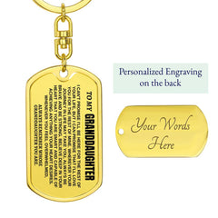 To My Granddaughter | Remember Whose Granddaughter You Are | Personalized Keychain - SS293GDT